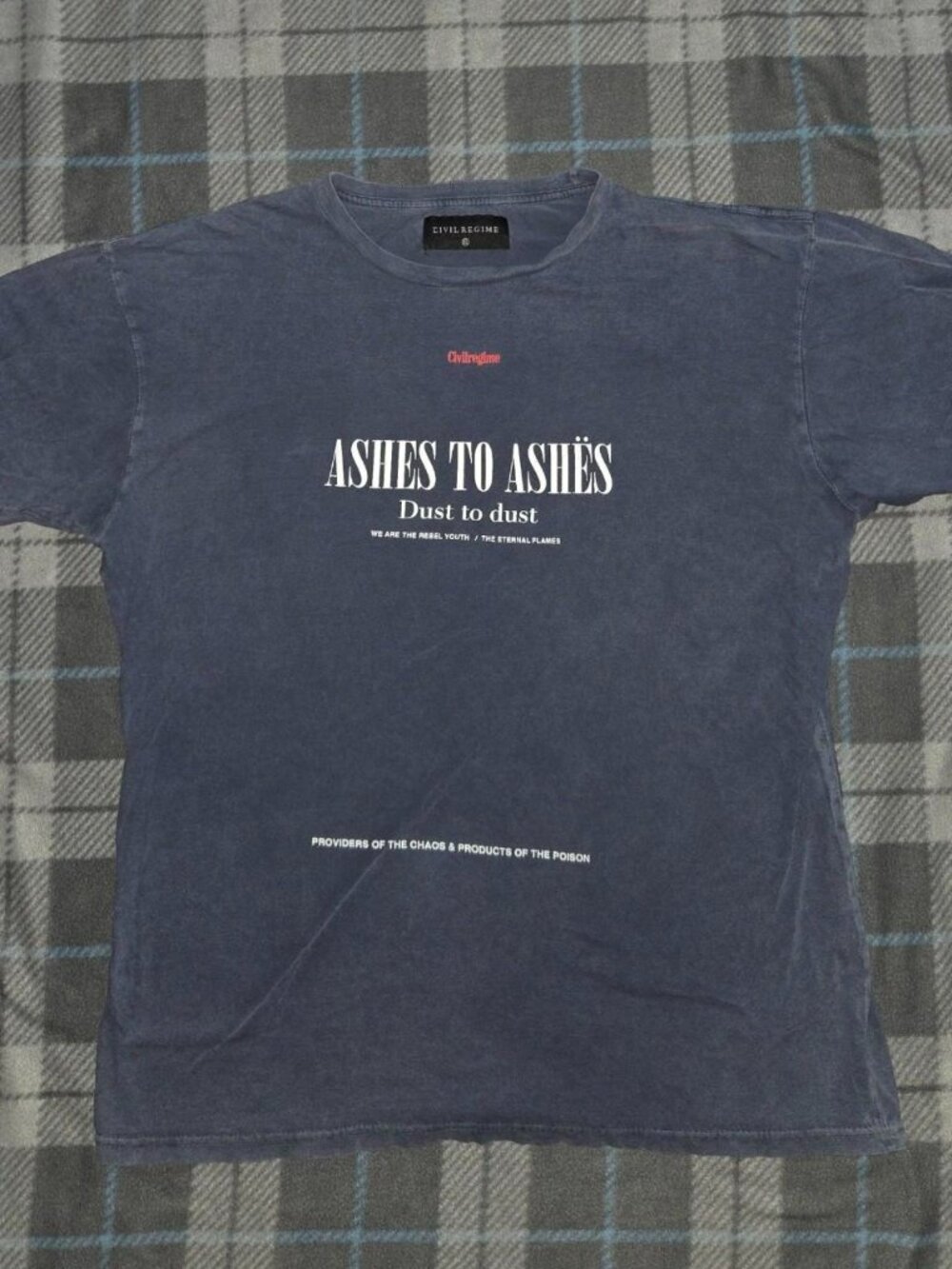 civil regime ashes to ashes dust to dust t shirt